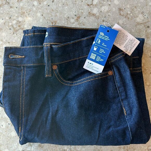 Land's End High Rise Straight Cropped 27" inseam Stretch Straight Jeans 12P - Picture 12 of 13